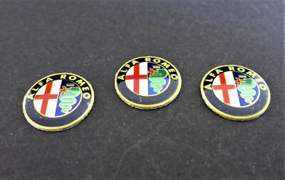 1x ALFA ROMEO Aufkleber 3D Schlüssellogo 14mm Emblem Schriftzug selbstklebend GO