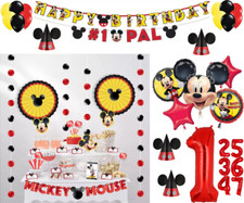 Mickey Mouse Birthday Party Decorations Personalize Banner Hats Balloons RoomKit