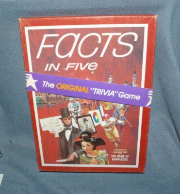  Facts in Five 3M Board Game Mint Unused Has Outer paper seal uncommon to find 