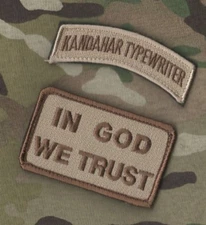 DAESH WHACKER© JSOC SFG BURDOCK M249 Kandahar Typewriter TAB + In GOD we Trust