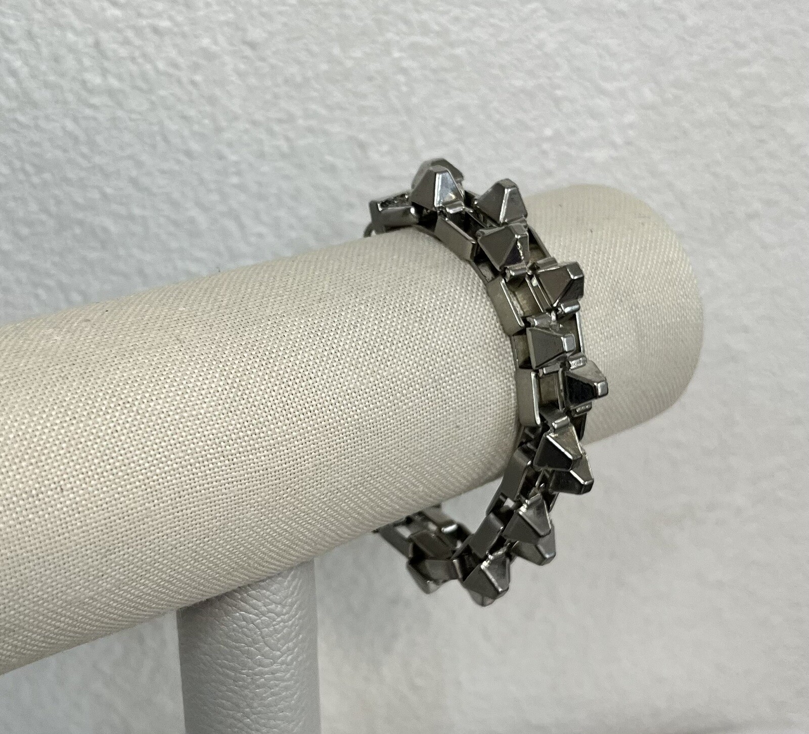 BCBGeneration Silvertone Spike/Chain Square Tip  … - image 4