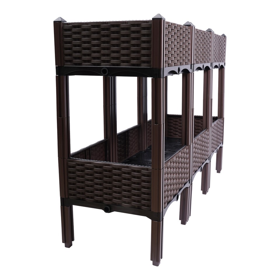 2Tier Raised Garden Bed w/ Legs Elevated Planter Box Gardening Growing