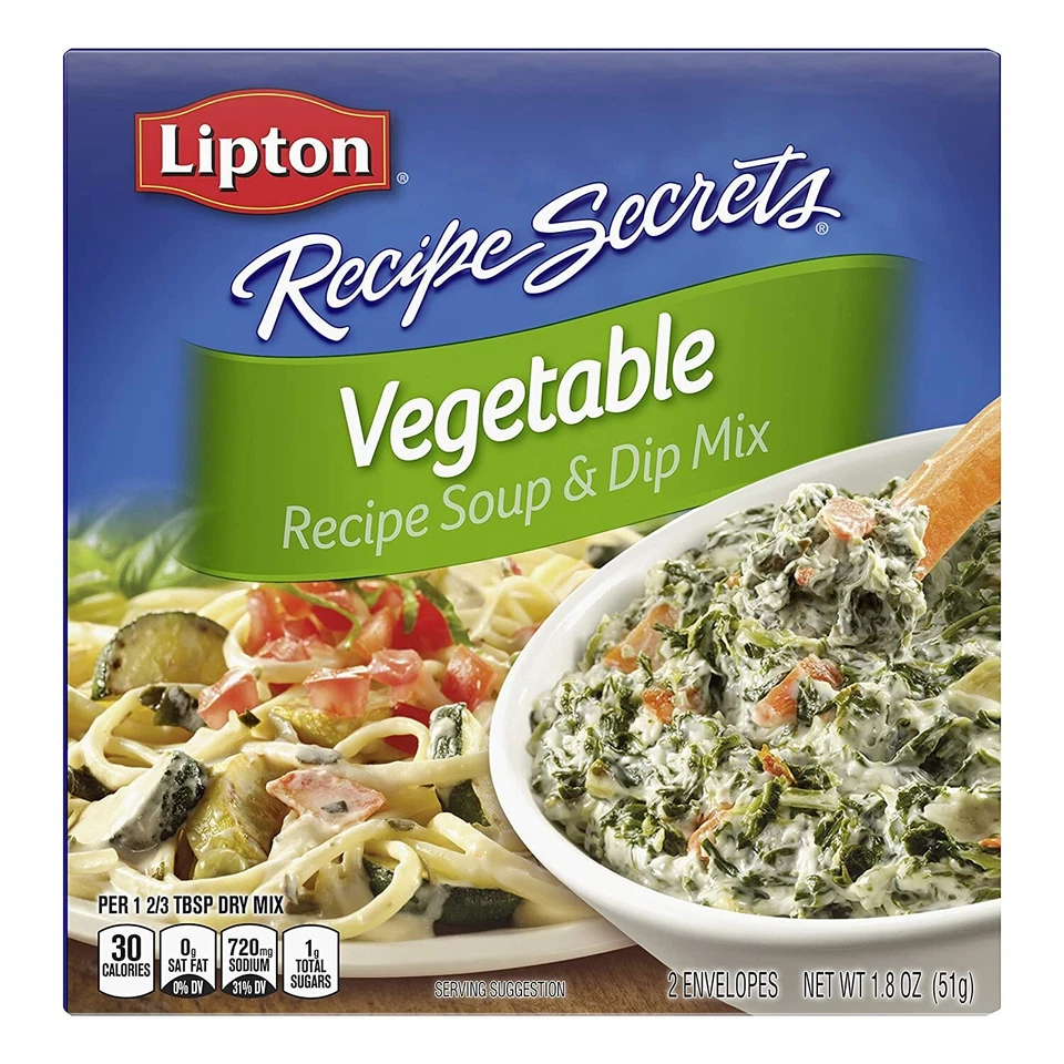 Mezcla de sopa y salsa Lipton Recipe Secrets, verduras 1,8 oz, paquete de 6 Foto 2 de 4
