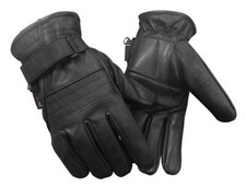 Redline Men's Anti-Vibration Gel Palm Gator Lining Leather Gloves, Black G-056GS
