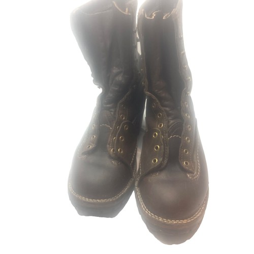 Wesco Jobmaster Boots 8.5 D Red Brown Leather Lace Up Logger Vibram Sole USA Wesco Jobmaster Boots 8.5 D Red Brown Leather Lace Up Logger  main image 3