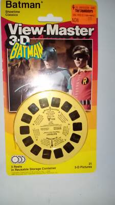 Batman 66 Series, Tyco, 3-D View Master Bildscheiben, 25 cm Karte, neu, OVP