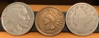 Small Cent U.S. Coin Lot Indian Head Penny Liberty V Nickel & Buffalo Nickel Set