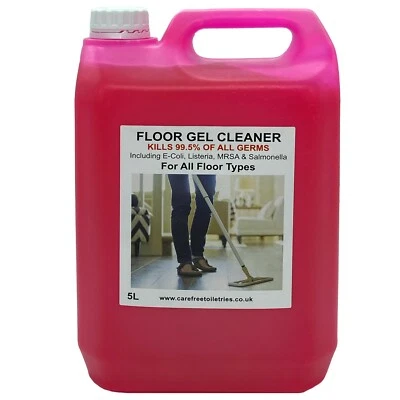 CAREFREE Floor Gel Cleaner 5L with new easy to use pump bubble gum scent 2nd HALF PRICE