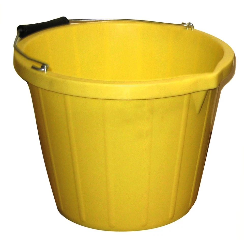 ProStable Feeder Water Bucket Heavy Duty Durable Plastic Portable Pail 3 Gallon