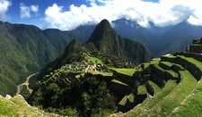 Machu Picchu Peru Incan Citadel Andes Mountains Valley City Poster Picture Photo