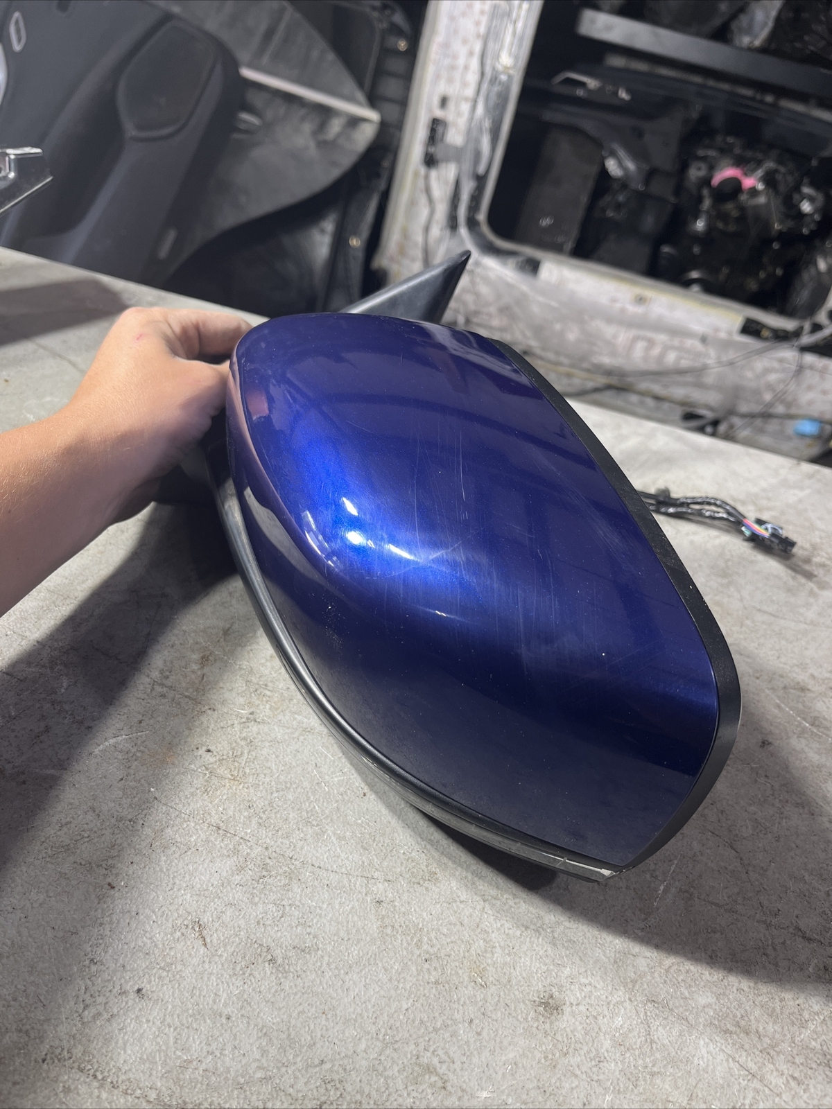 ✅ 2014-2017 MASERATI GHIBLI EXTERIOR LEFT DRIVER SIDE VEIW MIRROR BLUE OEM