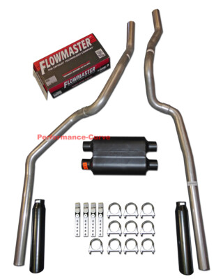 96-99 Chevrolet GMC Truck 5.7L Mandrel Bent Dual Exhaust w/ Flowmaster Super 40