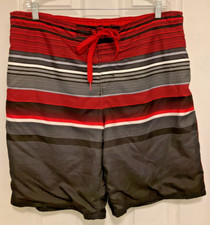 OP Men's Red/Black/Gray/White Size XL/XG 40-42 Swim Trunks