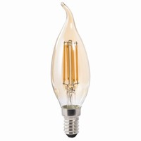 Xavax - 112841 Led-Filament, E14, 400Lm Ersetzt 35W, Windstoß-Kerze, Amber, Warm