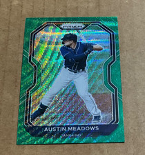 2021 Panini Prizm # 38 Austin Meadows Green Wave Prizm Tampa Bay Rays