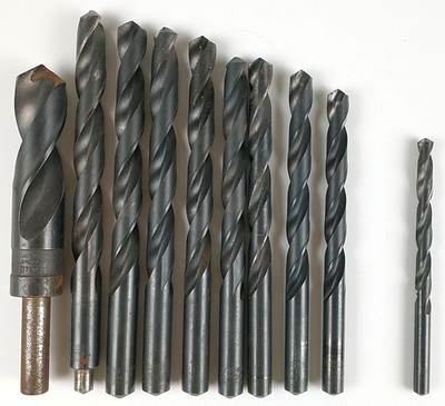 Lot of 10 CLE-FORGE Drill Bits 13/16''  1/2'' 31/64'' 15/32'' 29/64'' Vtg. USA FD957