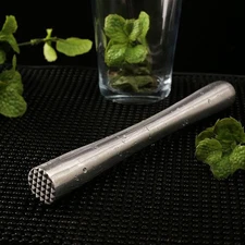 Steel Cocktail Shaker Set with Muddler, Stirrer & Ice Crusher Tool