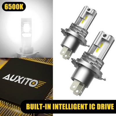 AUXITO LED Headlight Bulbs H4 9003 HB2 Hi/Lo Beam 80000LM 6500K + 400% Bright