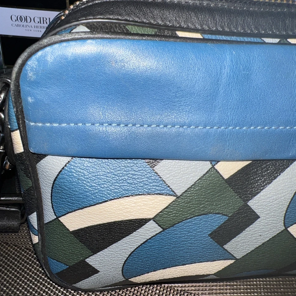 Bandolera Coach Graham con estampado de puente decorativo 1976 azul negro rojo blanco Foto 3 de 4