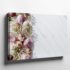 Delicate Arrangement Of Assorted Dried Flowers, Featuring Soft Pinks Wall Art