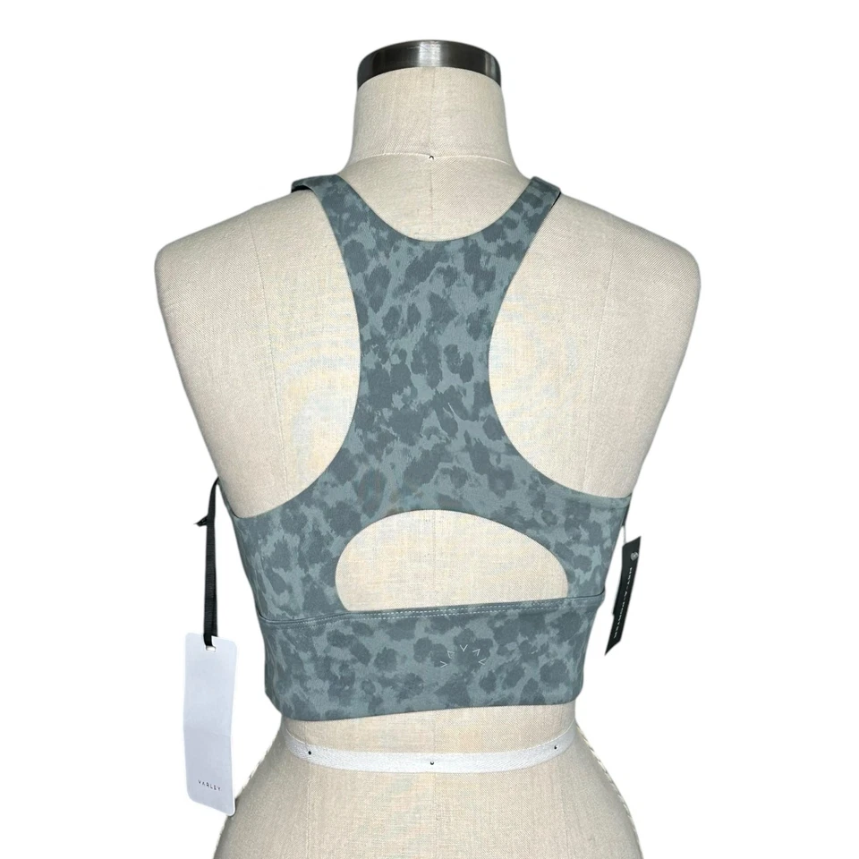 VARLEY Let's Move Harris Bra Women's Size Medium Gray Animal Pattern NWT Yoga - Immagine 2 di 4