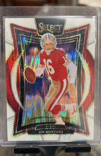 2024 Panini Select - Concourse Joe Montana #70 White Shock Prizm /199