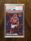 Patrick Mahomes II 2020 Panini Mosaic Reactive Blue Prizm PSA 8 Chiefs