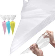 Piping Bags 100 Pcs 14" Disposable Pastry Bags, Heavy-Duty Anti-Burst Icing Bags