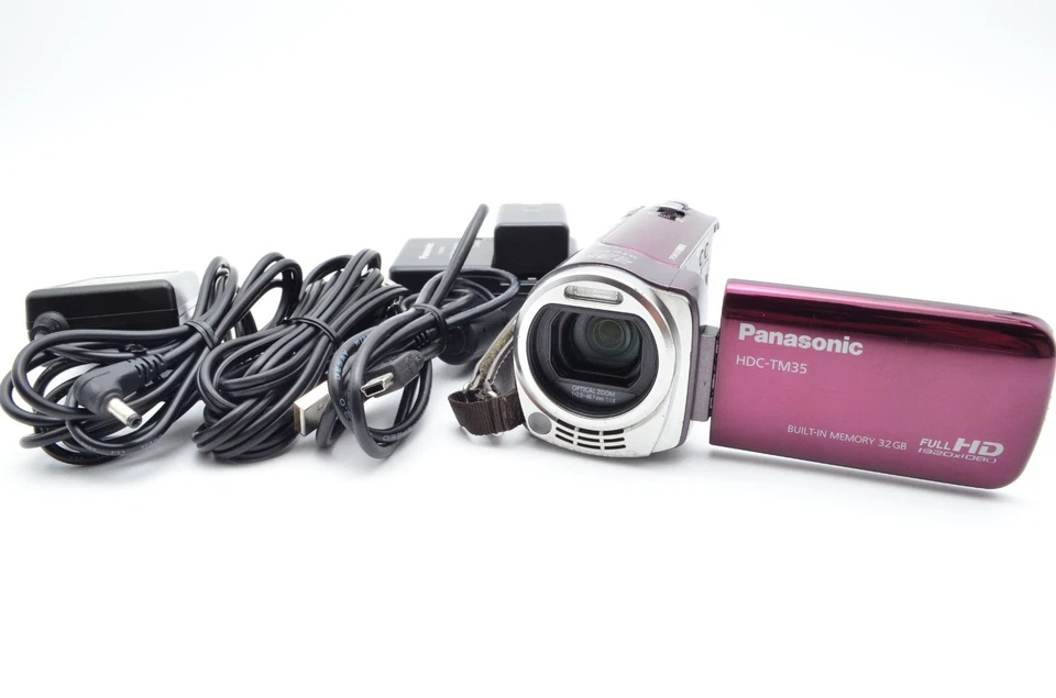 【VERY GOOD】Panasonic HDC-TM35 Violet HD Camcorder w/Battery Charger from Japan - Image 2 of 4