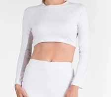 Tail Sasha Cropped Layering Top in White UPS 50 NEW $79.99