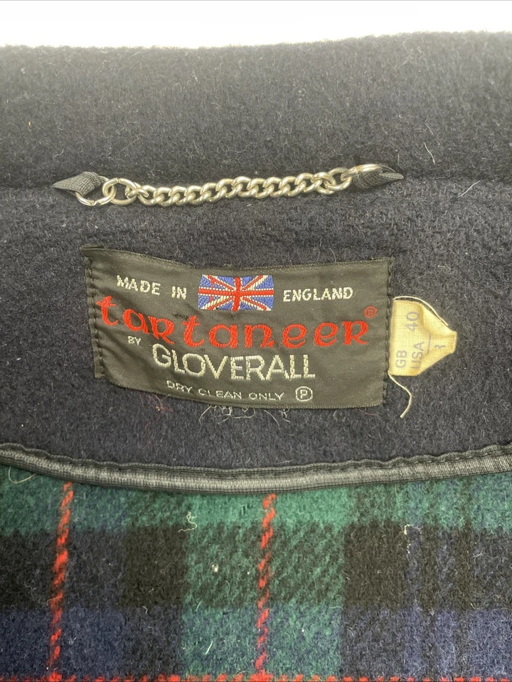 Abrigo Chaqueta Vintage Gloverall Tartaneer Lana Talla 40 Inglaterra Foto 3 de 4