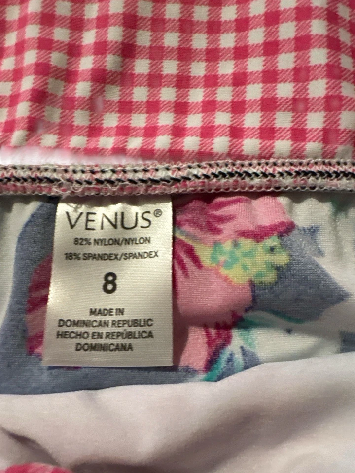Parte inferior de bikini a cuadros floral multicolor talla 8 Venues para mujer Foto 3 de 3