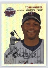 2023 Chrome Platinum Anniversary Topps Refractor /499 Torii Hunter #424 tj1