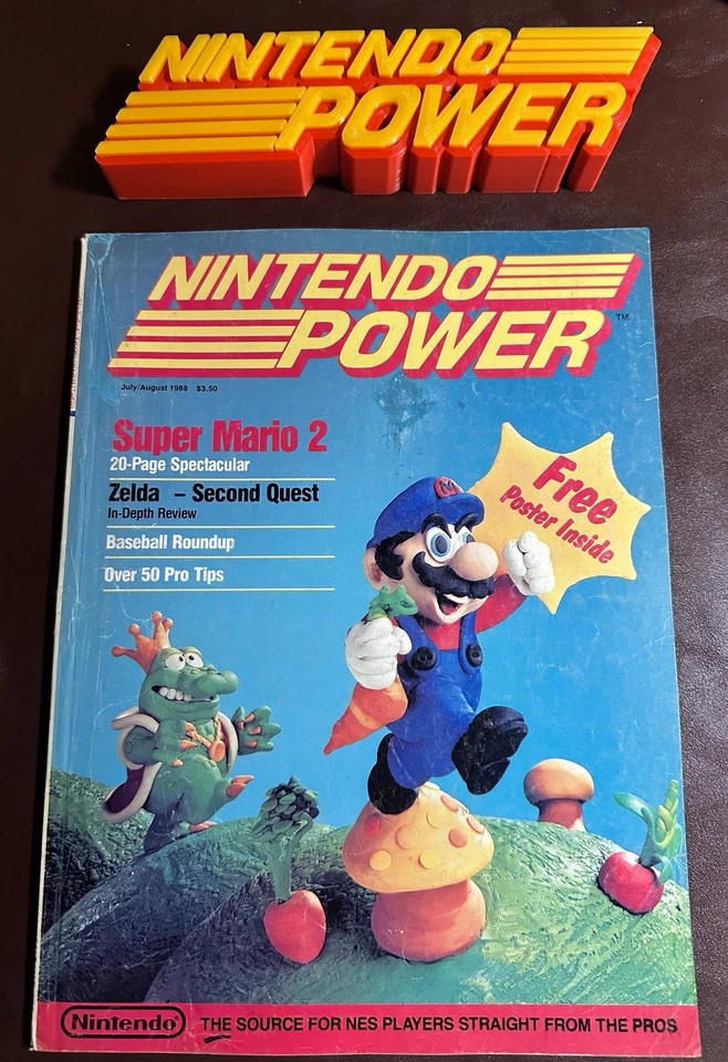 First Nintendo Power Magazine Premier Issue 1 Super Mario 2 Zelda w POSTER! 1988 - Image 2 of 4