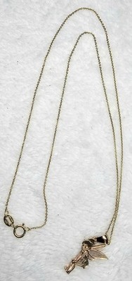 Disney Tinker Bell Necklace   925 Gold Vermeil Sterling Silver JCM Italy  ...