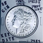 1903 P BU GEM MORGAN SILVER DOLLAR UNC MS+++ U.S. MINT RARE KEY COIN 7484
