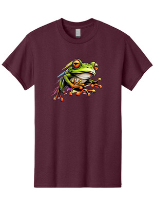 Leaping-Frog Mens Graphic Tee, 100% Cotton, Casual Summer Wear