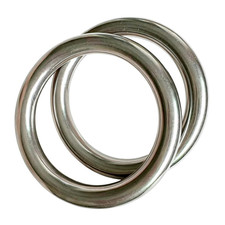 3" Metal O-Ring, 2 Pack 304 Seamless Welding Stainless Steel Rings Heavy Duty Sm
