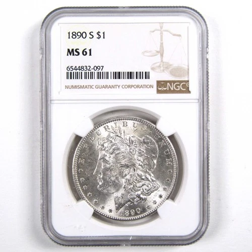 1890 S Morgan Dollar MS 61 NGC 90% Silver Uncirculated SKU:I3124