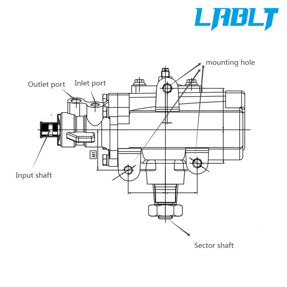 LABLT Power Steering Gear Box For 1980-1985 Buick Chevy GMC Oldsmobile Pontiac - Image 2 of 4