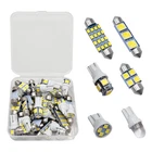 Kit de reemplazo de bombillas blancas para luces interiores de coche LED