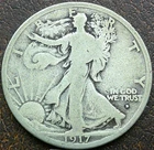 US 1917-D Obverse Walking Liberty Half  **