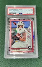 TREY MCBRIDE 2025 DONRUSS OPTIC TEAM LOGO PRIZM CARD /32 PSA 10  