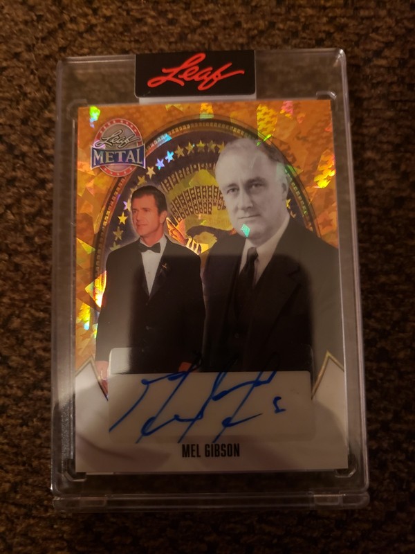 MEL GIBSON 2026 LEAF METAL AUTO #BA-MG2 Orange Cracked Ice FDR 1/1 