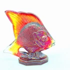 Fenton Red Carnival Glass Sunfish Gold Fish Office Desk Decor Paperweight