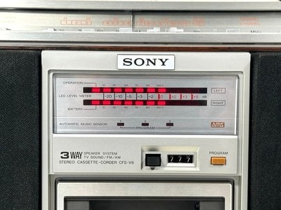 Sony Cfs-v8 Vintage Cassette Recorder Boombox in Very Good Cz92