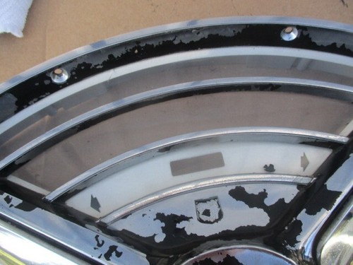1956 Mercury instrument cluster bezel painted chrome outer housing clear shield - Picture 5 of 9