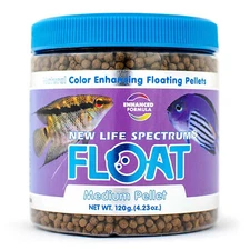 New Life Spectrum FLOAT Medium Pellets 120g Natural Color Enhancing Fish Food