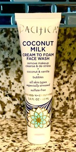 pacifica coconut milk cream to foam face wash