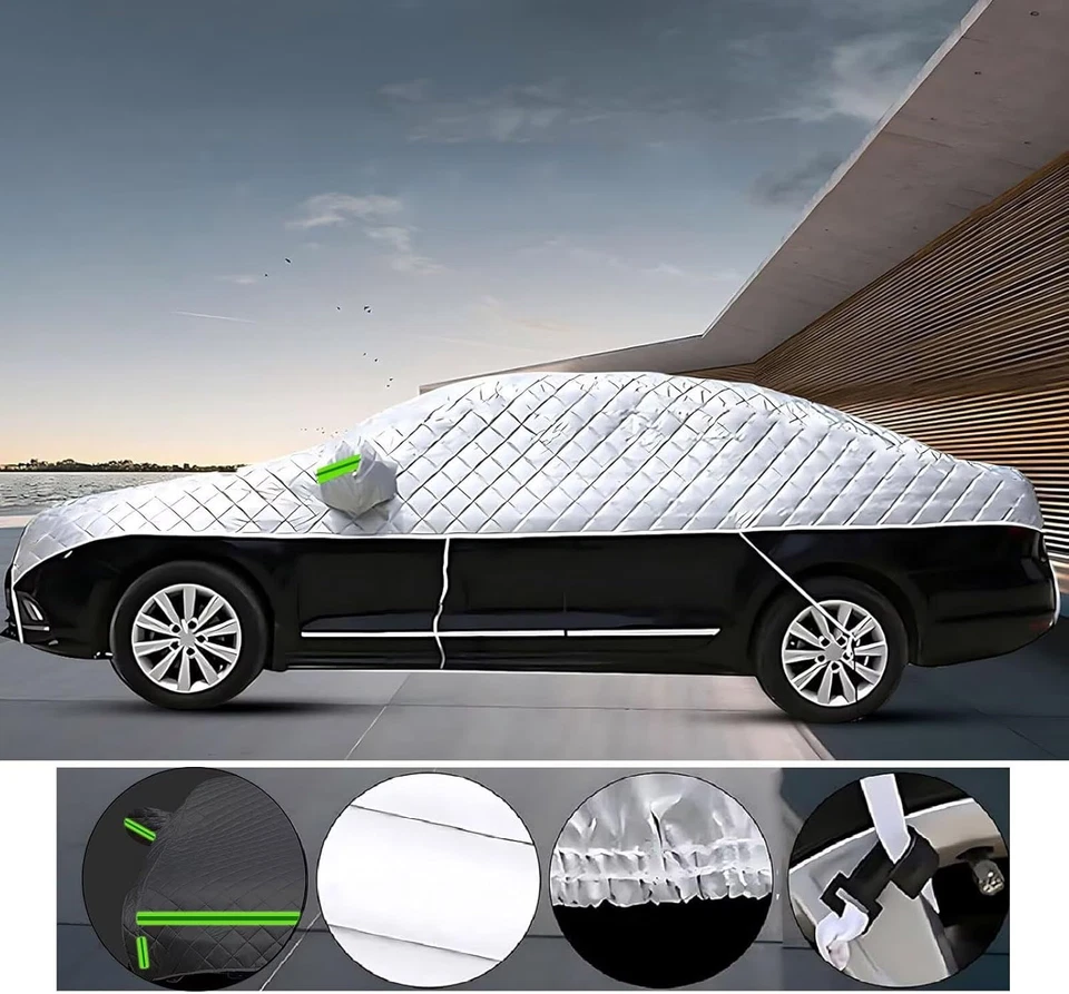 Mezza Telo Copriauto Antigrandine Compatibile Con Fiat Panda City Cross 2017-202 - Immagine 4 di 4